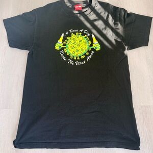 Nelk Boys Full Send A Rona A Day Keeps the Virus Away Tee Black T-Shirt Large